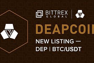 Bittrex Global上线DEAPcoin (DEP) 通证