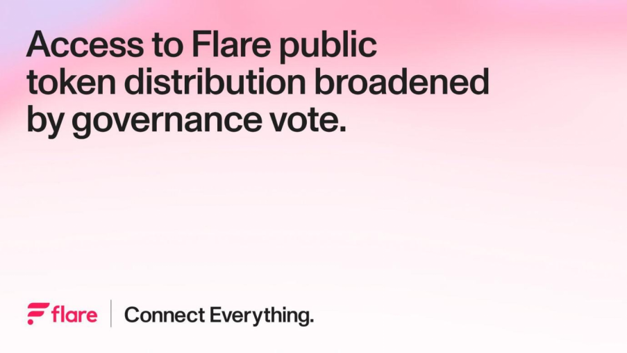 Flare改进提案获通过，85%剩余代币将按比例分配给WFLR持有者